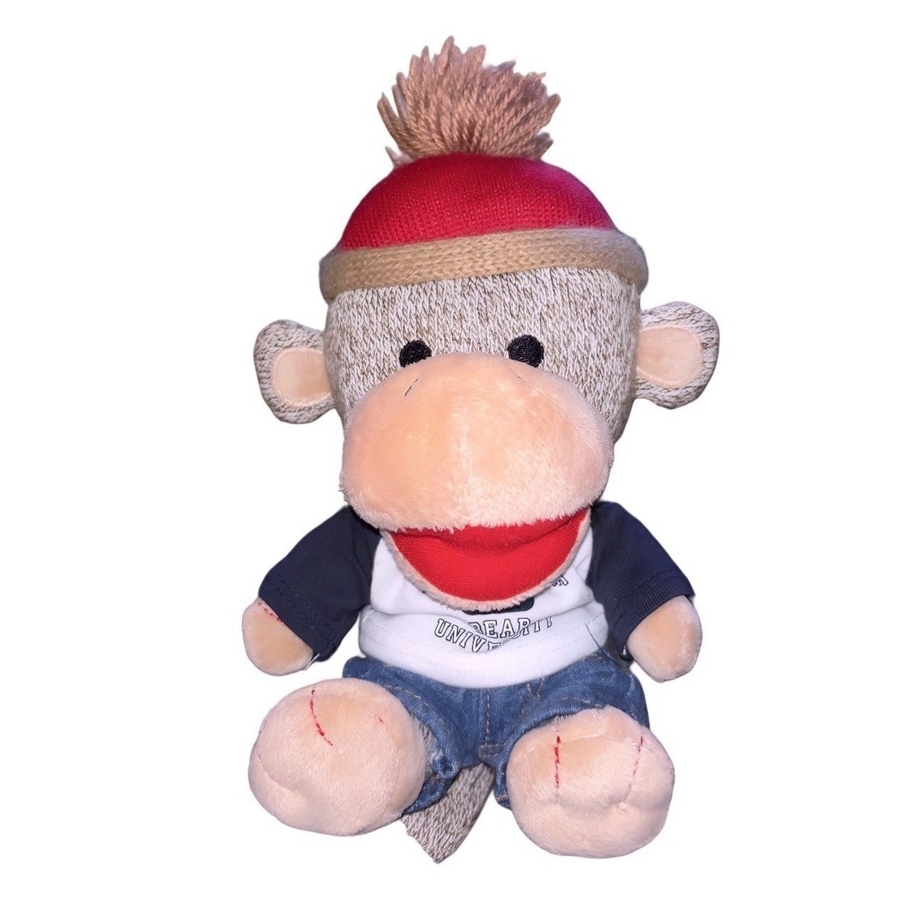 Build-A-Bear Smallfrys‎ Sock Monkey Plush Bear University Outfit 2012 Kidcore